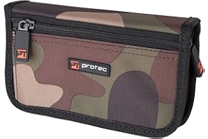 Protec Trumpet Mouthpiece Pouch (4-Piece) Camouflage Nylon with Zipper Closure, Model A221CAMO