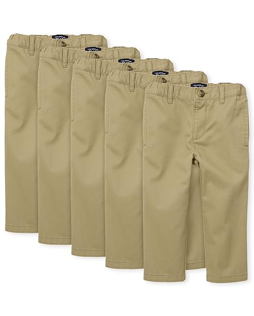The Children's PlaceThe Children's Place Baby and Toddler Boys Stretch Chino Pants5 PackFLAX- 5 Pack9-12 Months