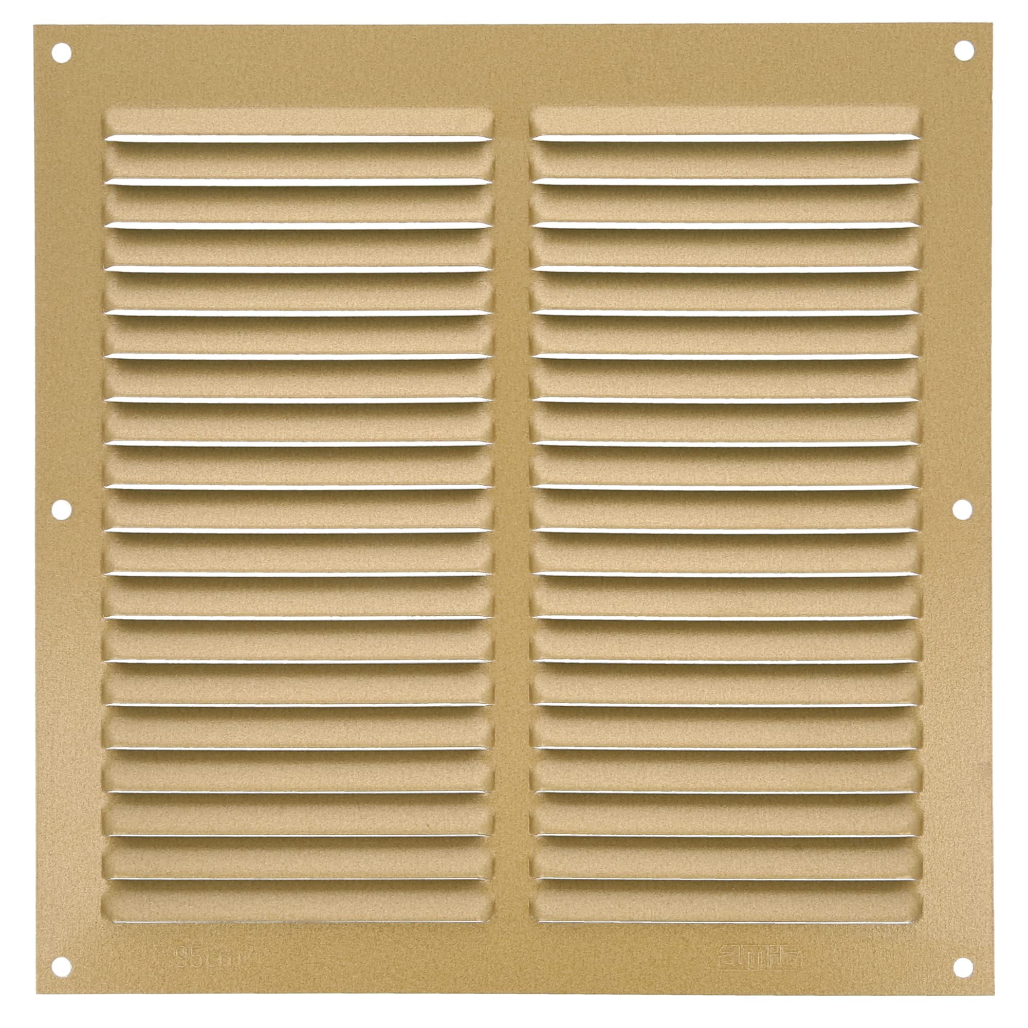 Amig - Square Aluminium Grille - Ventilation Grills for Air Outlet - Ideal for Kitchen and Bathroom Ceiling - Measures 200 x 200 mm - Gold