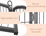 HOMIDEC Dog Pen 8 Panels 80cm High Indoor Outdoor Playpen with Door Silvery view 4