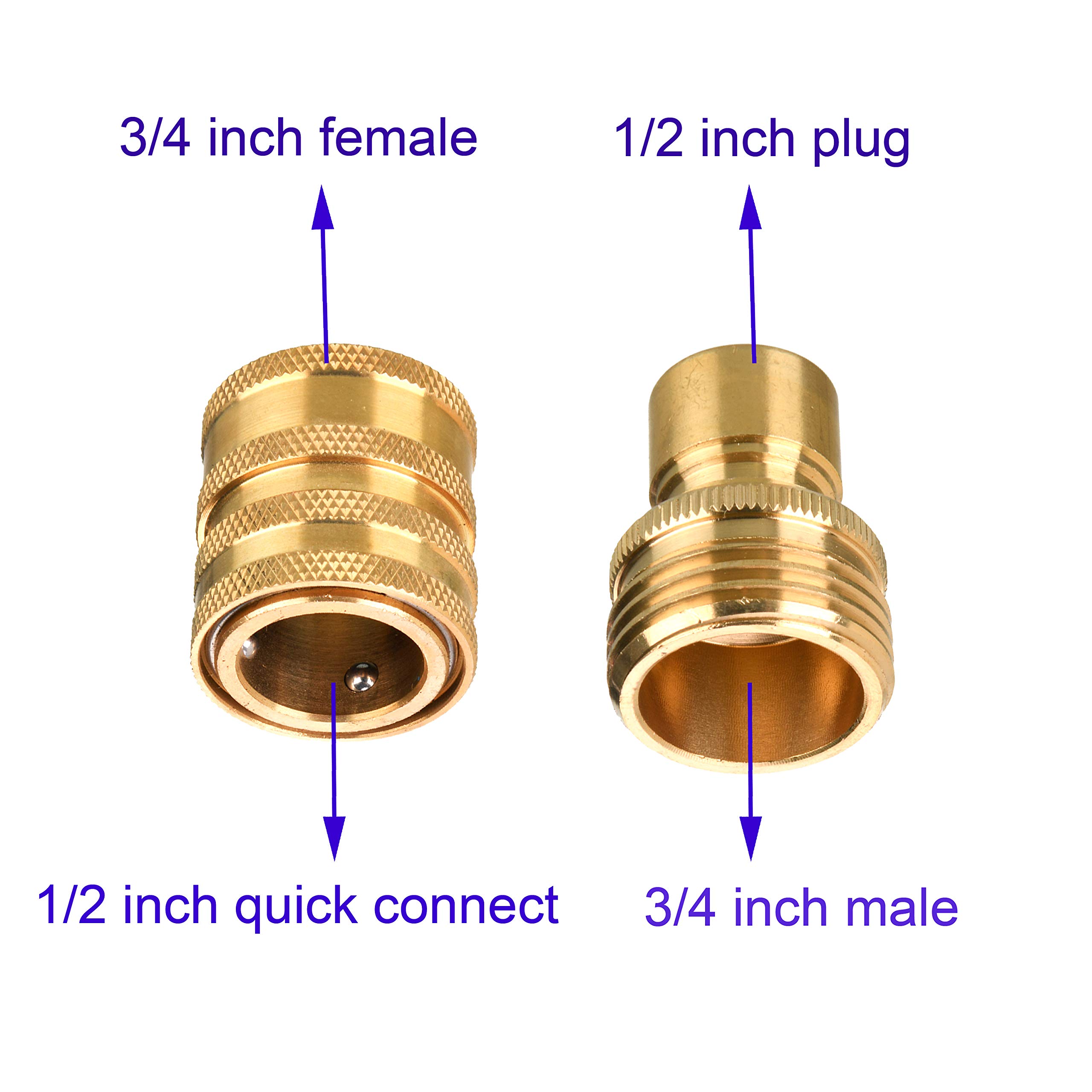 Tool Daily Pressure Washer Adapter Set, M22 to 3/8 Inch Quick Connect, 3/4 Inch to Quick Disconnect, Male M22 Hose Adapter, 9 Pack