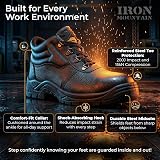 Iron Mountain Leather Safety Boots S3 SRC Steel Toe Cap Waterproof UK 10 EU 44 view 5
