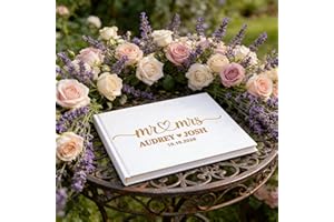 Custom Wedding Guest Book, Wedding Keepsake, Engagement and Anniversary Scrapbook, Personalized Wedding Memory Guestbook