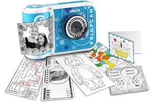 VTech KidiZoom PrintCam, High-Definition Digital Camera for Photos and Videos, Instant Prints, Flip-Out Selfie Camera, Kids A