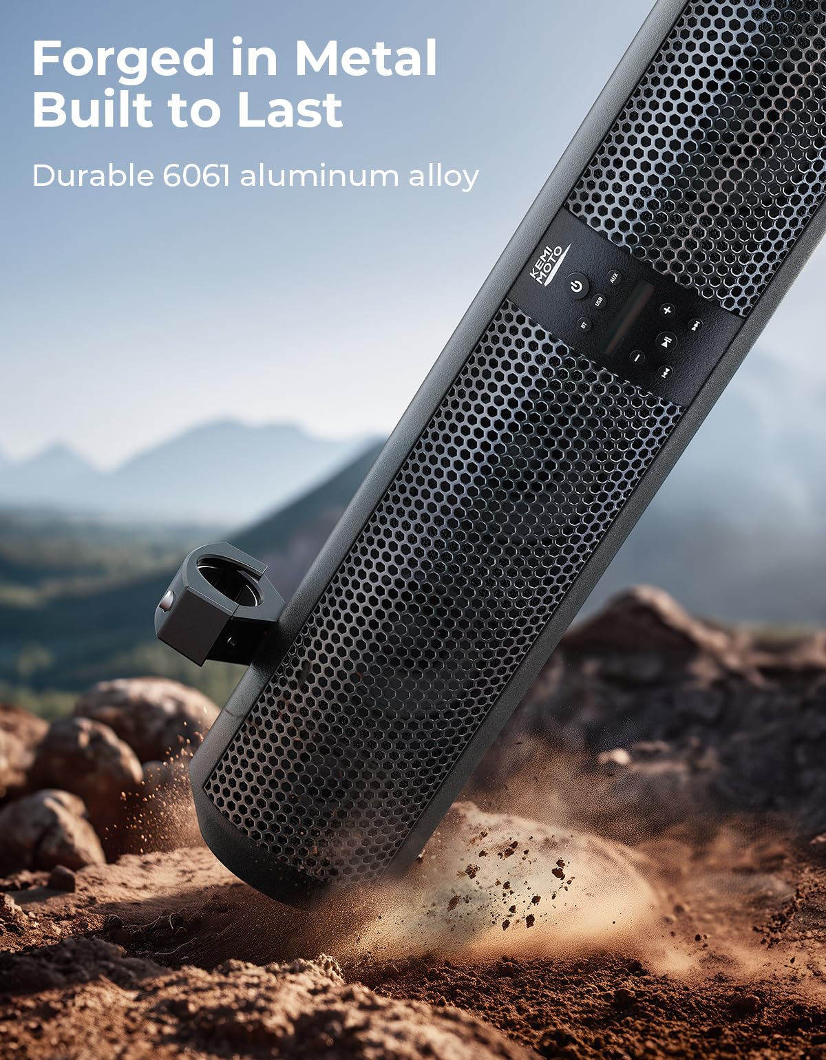KEMIMOTO UTV Sound Bar 28 Inch ATV Soundbar 4X Subwoofers 2X Tweeters Bluetooth Golf Cart Sound Bar Compatible with Polaris RZR Can-Am Defender X3 CFMOTO ZFORCE, for 1.56