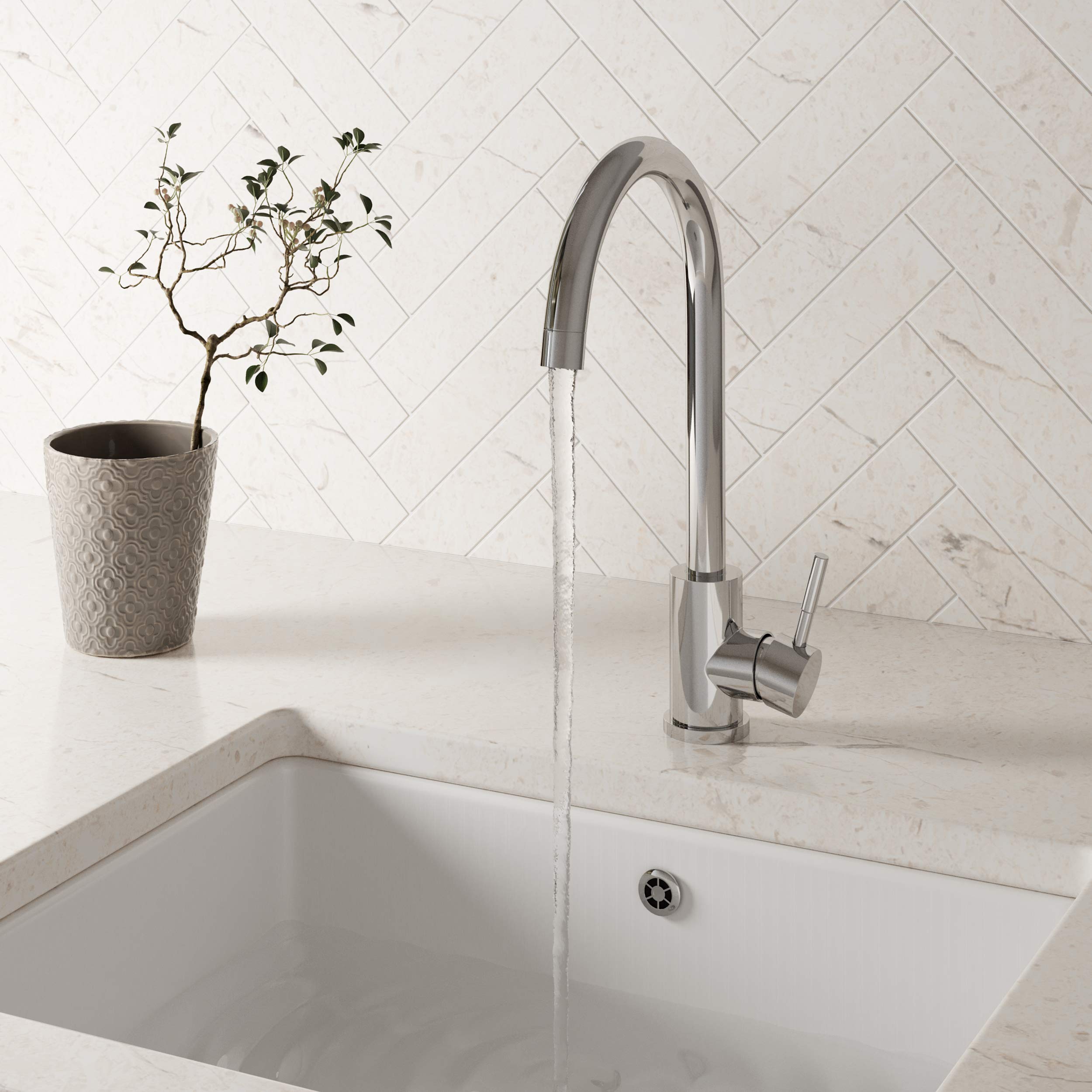 Bronx Kitchen Sink Mixer Tap | Polished Chrome Finish | Single Lever