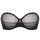 INLYRIC Women's Sheer Strapless Bras Mesh Sexy