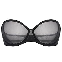 INLYRIC Women's Sheer Strapless Bras Mesh Sexy