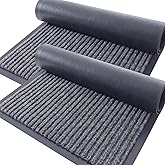 OLANLY Front Door Mat Indoor Outdoor Entrance, 2-Pack 29.5 x 17 Inch, Waterproof Heavy Duty Doormat, Fade Resistant, Low Prof