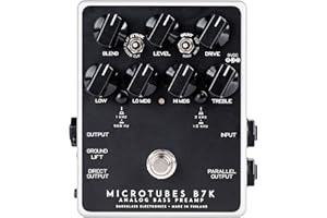 DARKGLASS ELECTRONICS Darkglass Microtubes B7K V2 Bass Preamp Pedal for Electric Bass w/Overdrive, 4-band EQ, and Balanced XLR Output