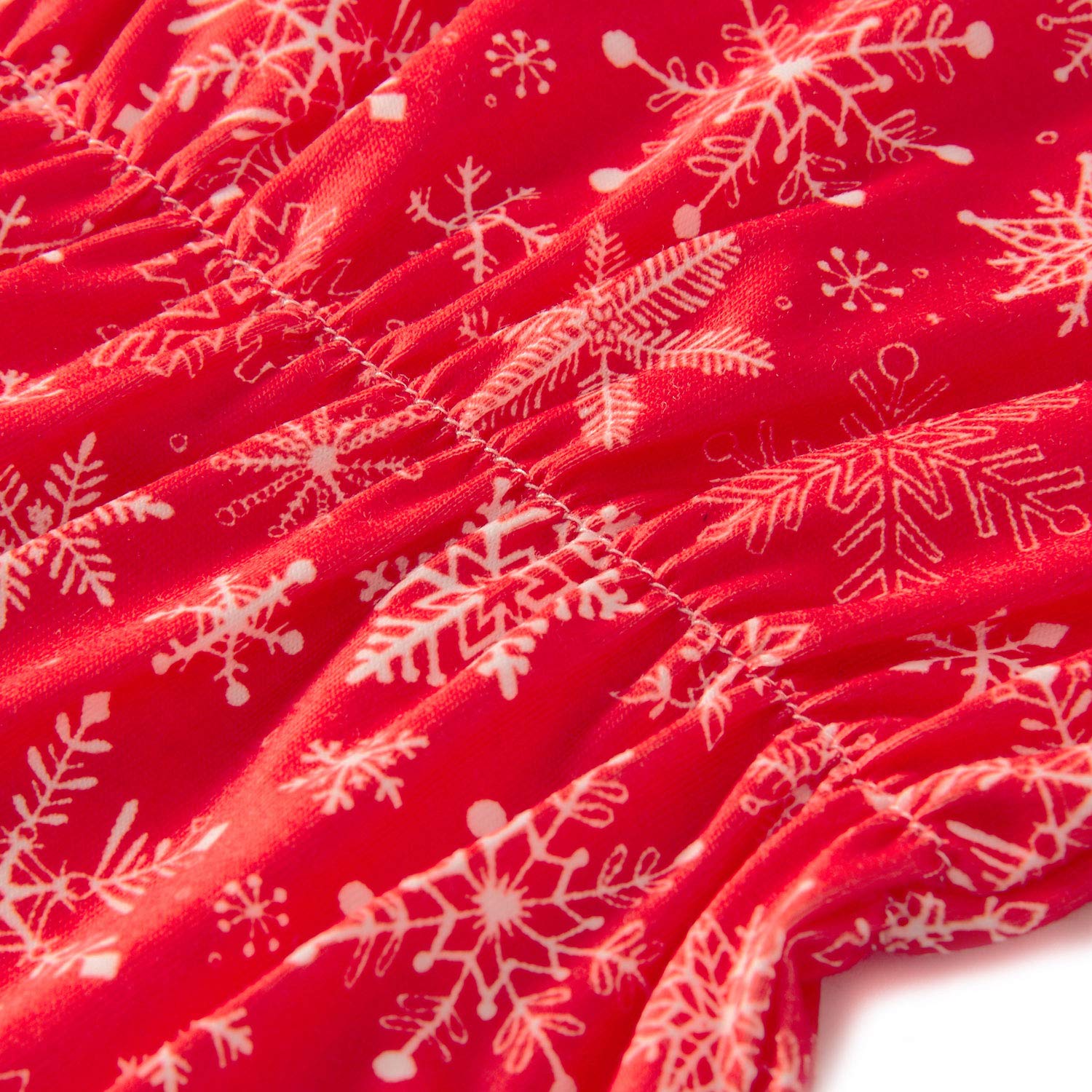 RAISEVERN Red Harem Jumpsuit for Kids Girls Snap Button Playsuit Spring Sleeveless Snowflake Printed for 12-18 Months Baby Onesies Set