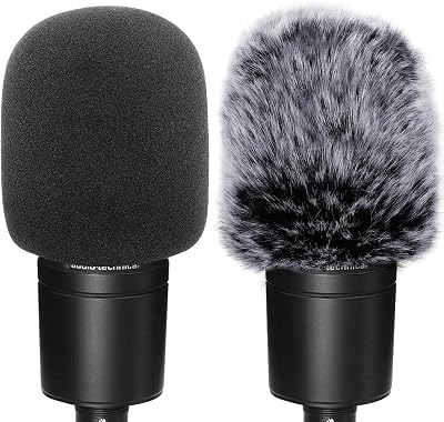 ChromLives Windscreen Pop Filter for AT2020 Foam Furry Cover 2 Pack