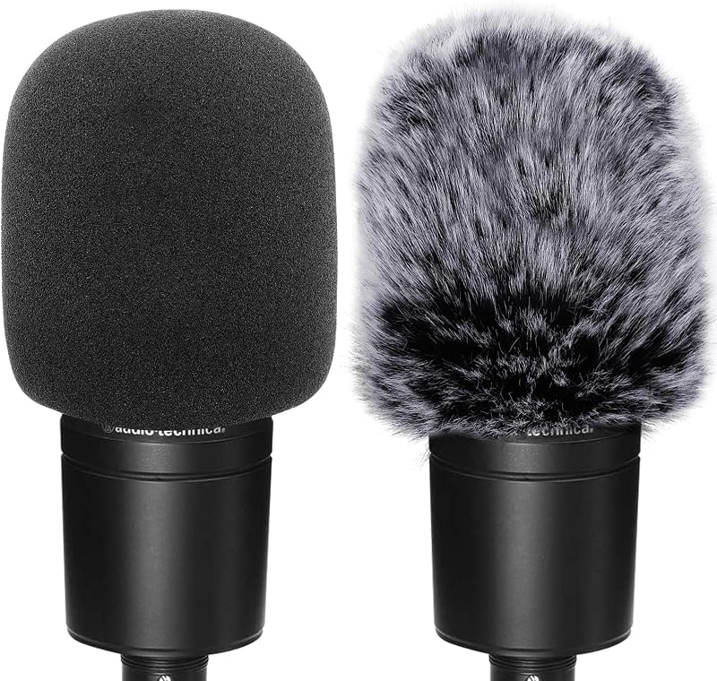 ChromLives Windscreen Pop Filter for AT2020 Foam Furry Cover 2 Pack