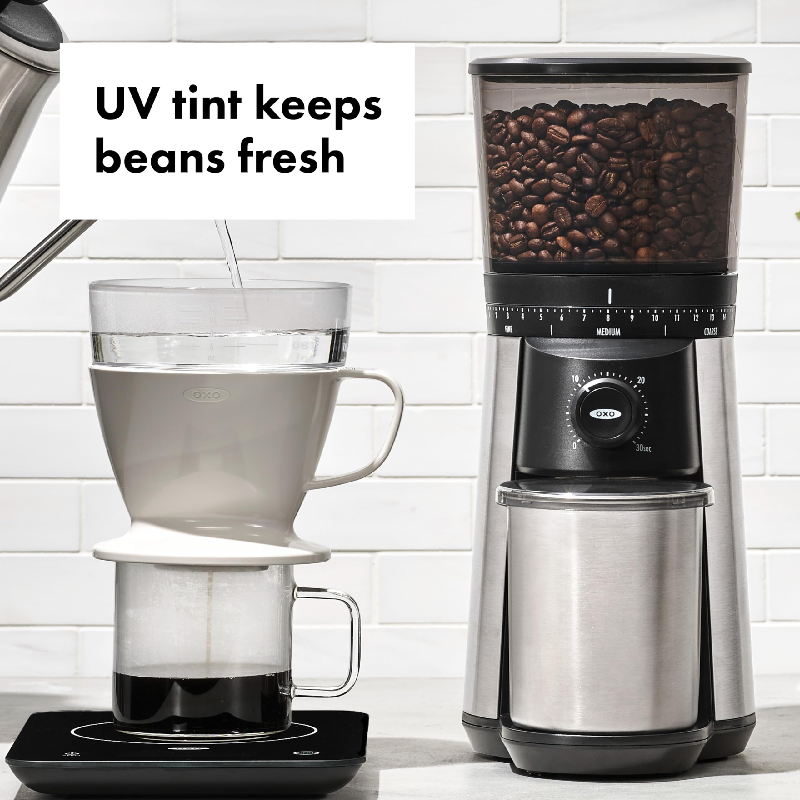 OXO オクソー BREW 電動 コーヒー ミル タイマー式 グラインダー