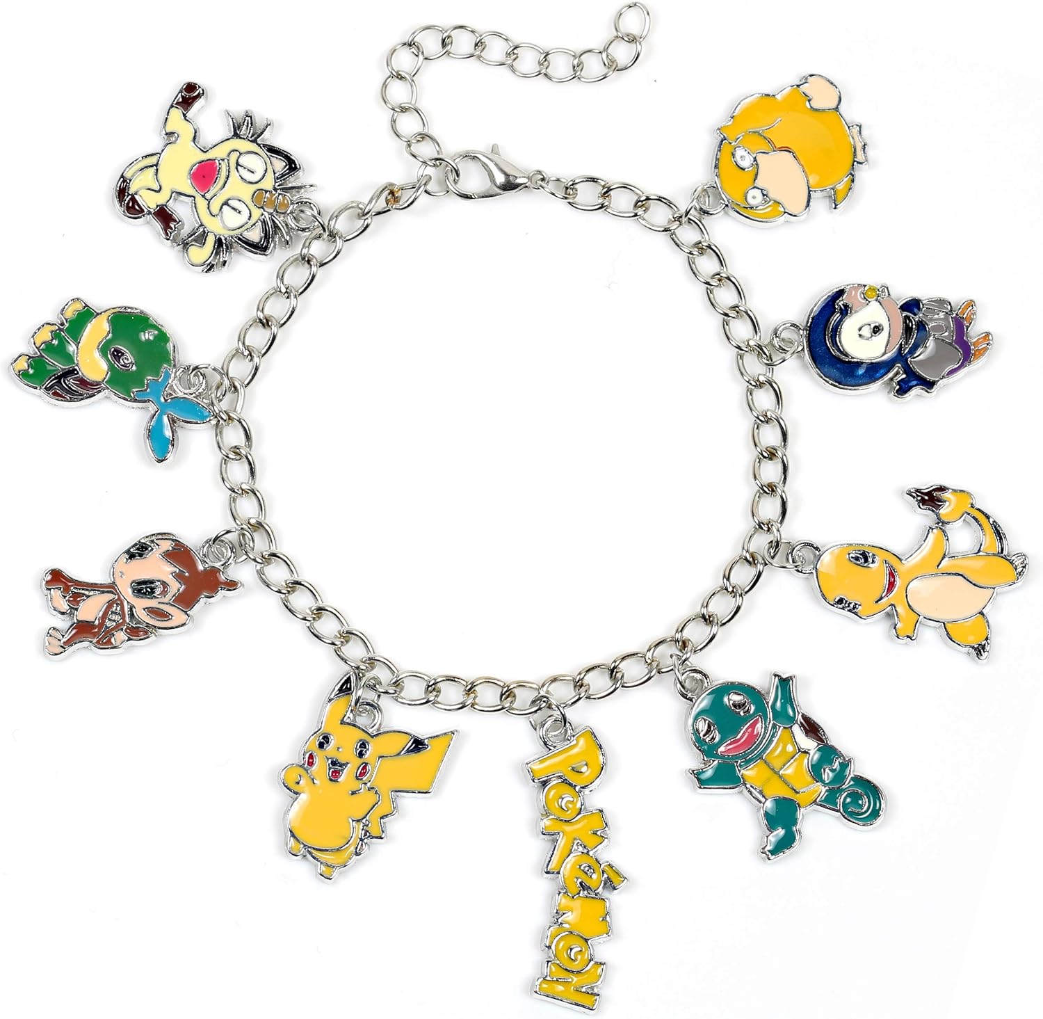 Amazon Com The Gallery Memory Anime Theme Pokemon Characters Charm Bracelet Quality Cosplay Jewelry Cartoon Manga Series Generation 1 Pokemon Generation 4 Pokemon Charm Bracelet Jewelry