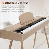 Bonnlo Glarry 88 Weighted Keyboard Piano with Stand 3-Pedal Bluetooth MIDI view 3
