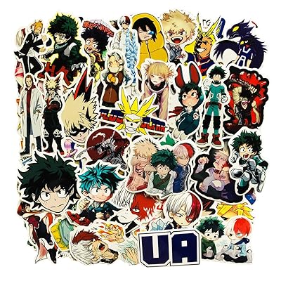 My Hero Academia Anime Cartoon Laptop Stickers(73pcs) Snowboard Laptop Luggage Car Motorcycle Bicycle Fridge DIY Styling Vinyl Home Decor (My Hero Academia 73)