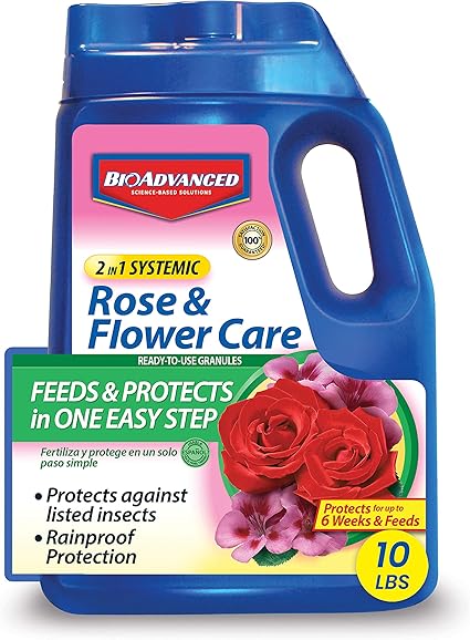 Amazon Com Bioadvanced 708210a Rose And Flower Care 2 In 1 Systemic Granular 10 Pound Garden Outdoor