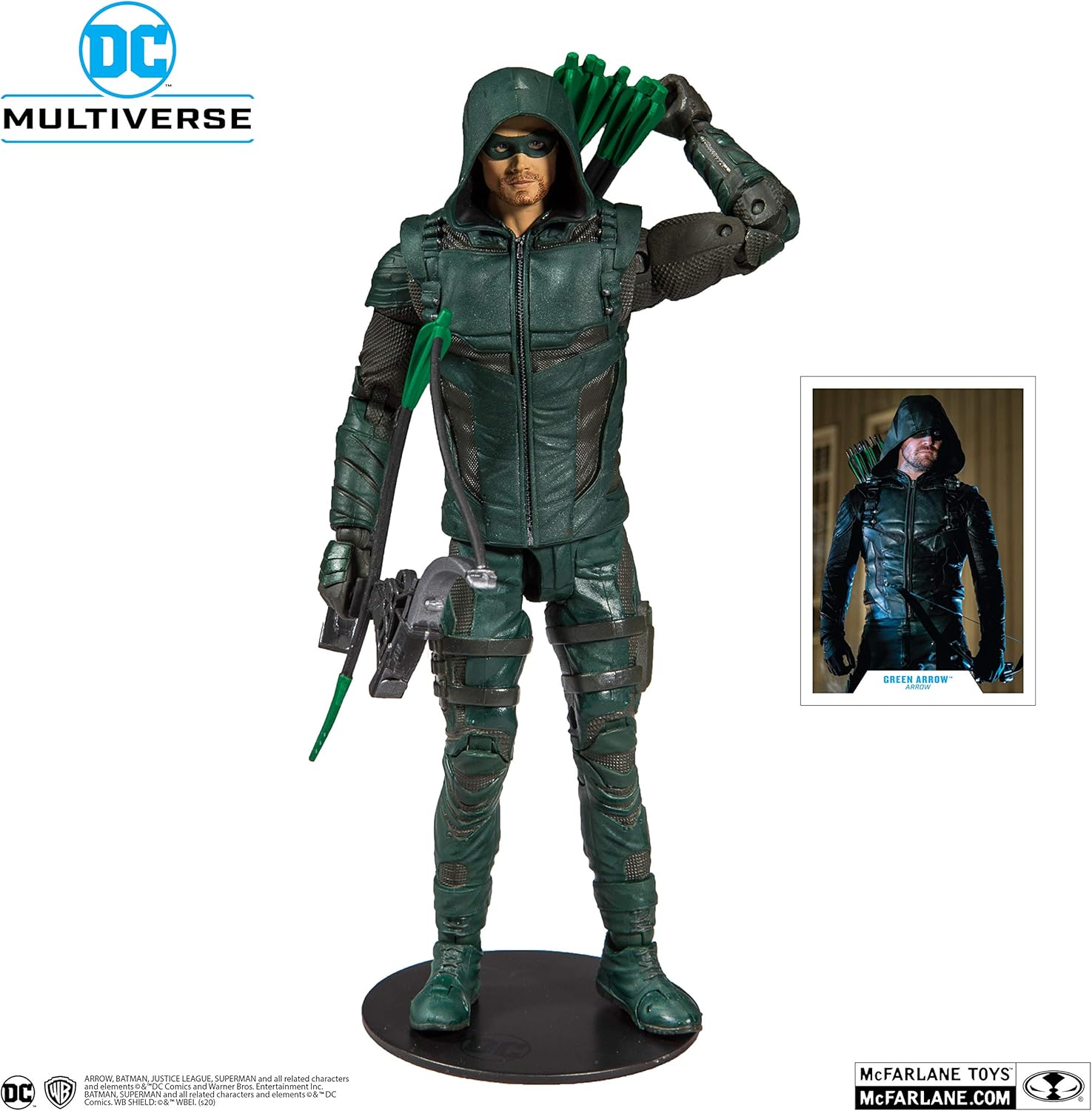 McFarlane Toys DC Multiverse Green Arrow: Arrow Action Figure, Multicolor, Model: