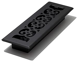 Decor Grates ST210 Scroll Painted, Black