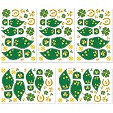 Leprechaun Footprints Stickers, 20x30cm St Patricks Day Wall Decals, 5 Pcs Leprechaun Foot Prints Wall Stickers, Leprechaun Feet Stickers Footprint Stickers for St Patricks Day Decorations