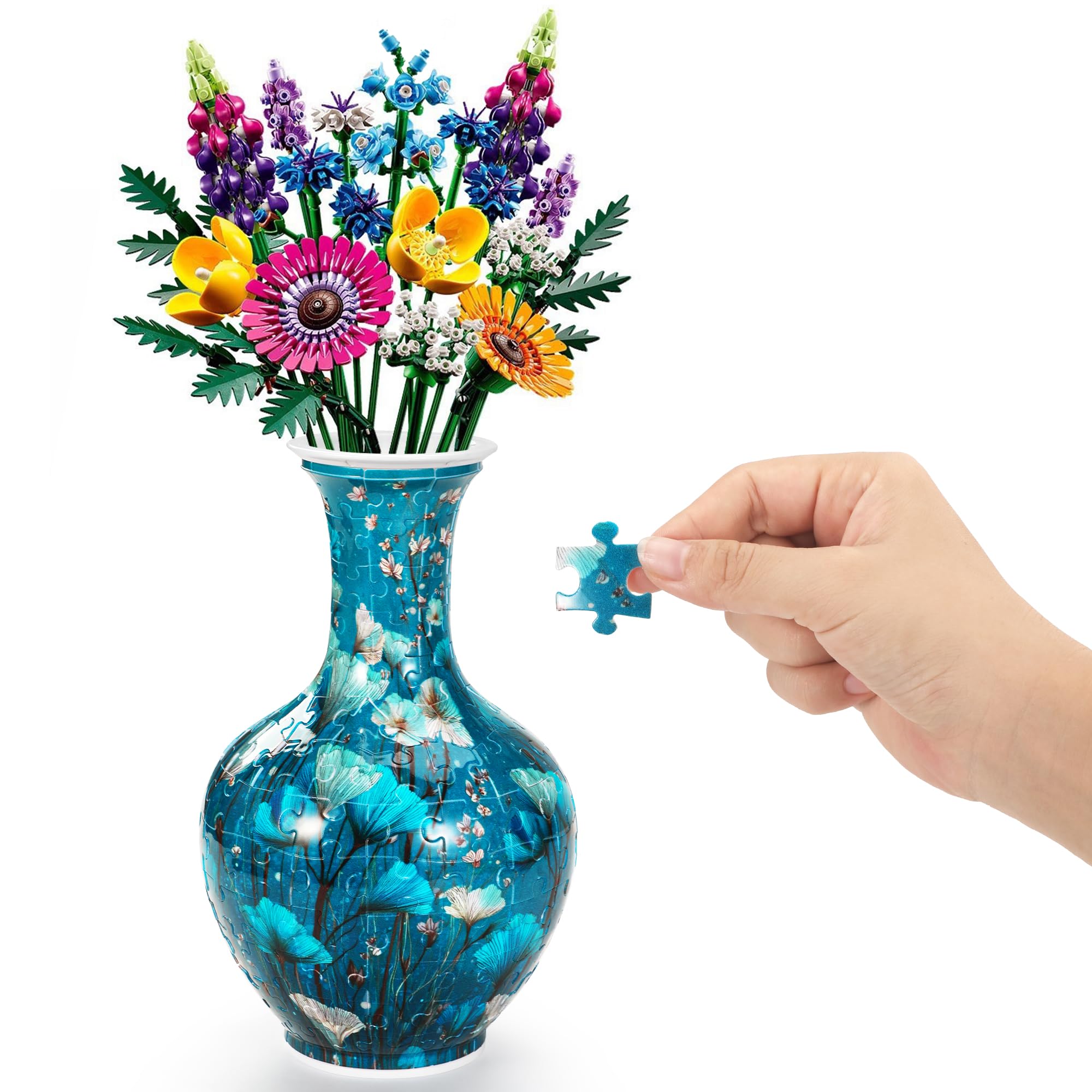 Photo 1 of 3D Puzzle Vase for Adults – Assemble a Stunning Flower Vase from Jigsaw Pieces | A Unique DIY Puzzle Pot and Decorative Home Gift | Challenging Model for Hobbyists and 3D Puzzle Fans