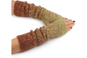 F Flammi Wool Blended Arm Warmer Winter Novetly Fingerless Gloves Knit Mitten Gloves Wrist Warmer for Women