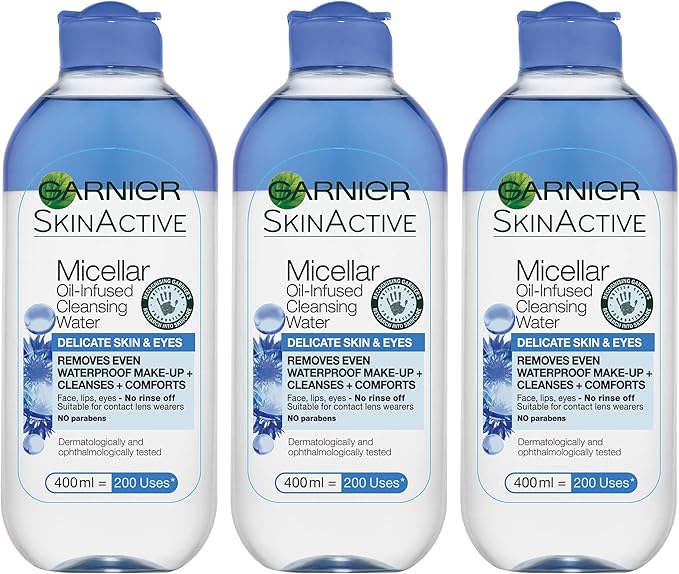 garnier micellar oil infused cleansing water delicate skin and eyes