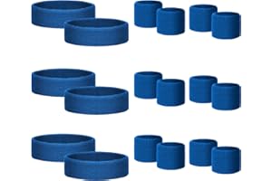 Samoyee 18 Pcs Sweatbands for Kids Sports Colorful Elastic Headband Wrist Bands Sets Moisture Wicking Sweat Band for Team Activity, Basketball, Football, Running, Gym & Exercise