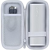 Lebakort Hard Case Compatible with Sonos Roam 2 / Sonos Roam/Sonos Roam SL Portable Waterproof Speaker (Off White Case)