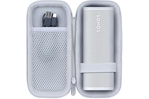 Lebakort Hard Case Compatible with Sonos Roam 2 / Sonos Roam/Sonos Roam SL Portable Waterproof Speaker (Off White Case)