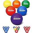 GoSports Inflatable Dodgeballs - Choose 5 Inch or 7 Inch No Sting Balls - Set of 6 Includes Ball Pump & Mesh Bag