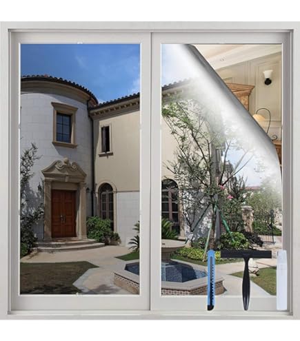 One-Way Vision Geperforeerde Privacy Film Vinyl Raamfolie Zelfklevende Glaswikkelrol met Gratis Tool Kit (Kleur: Wit, Maat: 300 x 45 cm (118,1 x 17 ,7''))(Color:White,Size:200 x 30 cm (78.7 x 11.8