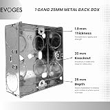 Evoges 1 Gang 25mm Back Box 1.0mm Brass Terminal BS4662 Pack of 6 view 4