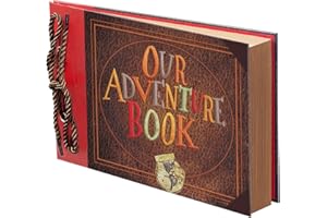 Pulaisen Our Adventure Book Pixar Up Handmade DIY Family Scrapbook,Great Gift for Thanksgiving Day, Christmas, Anniversary, Family Memory,Wedding,Birthday,Valentines Day… (Adventure BOOk)