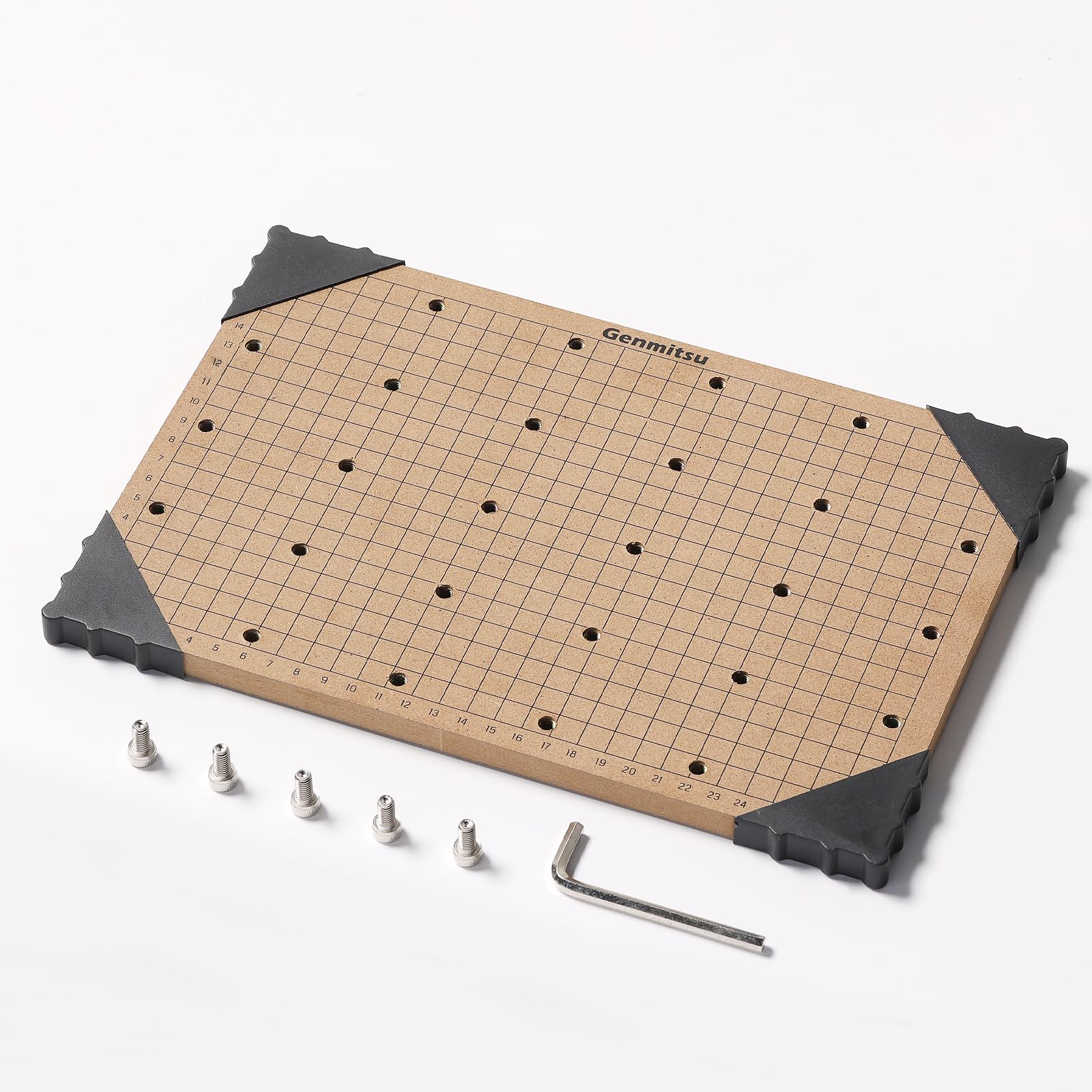 Genmitsu CNC MDF Grid Spoilboard for 3020 CNC Router Machine, Compatible with 3020-PRO Max Perfectly, 300 x 200 x 12mm, M6 Holes (6mm), Screws and Wrench Included