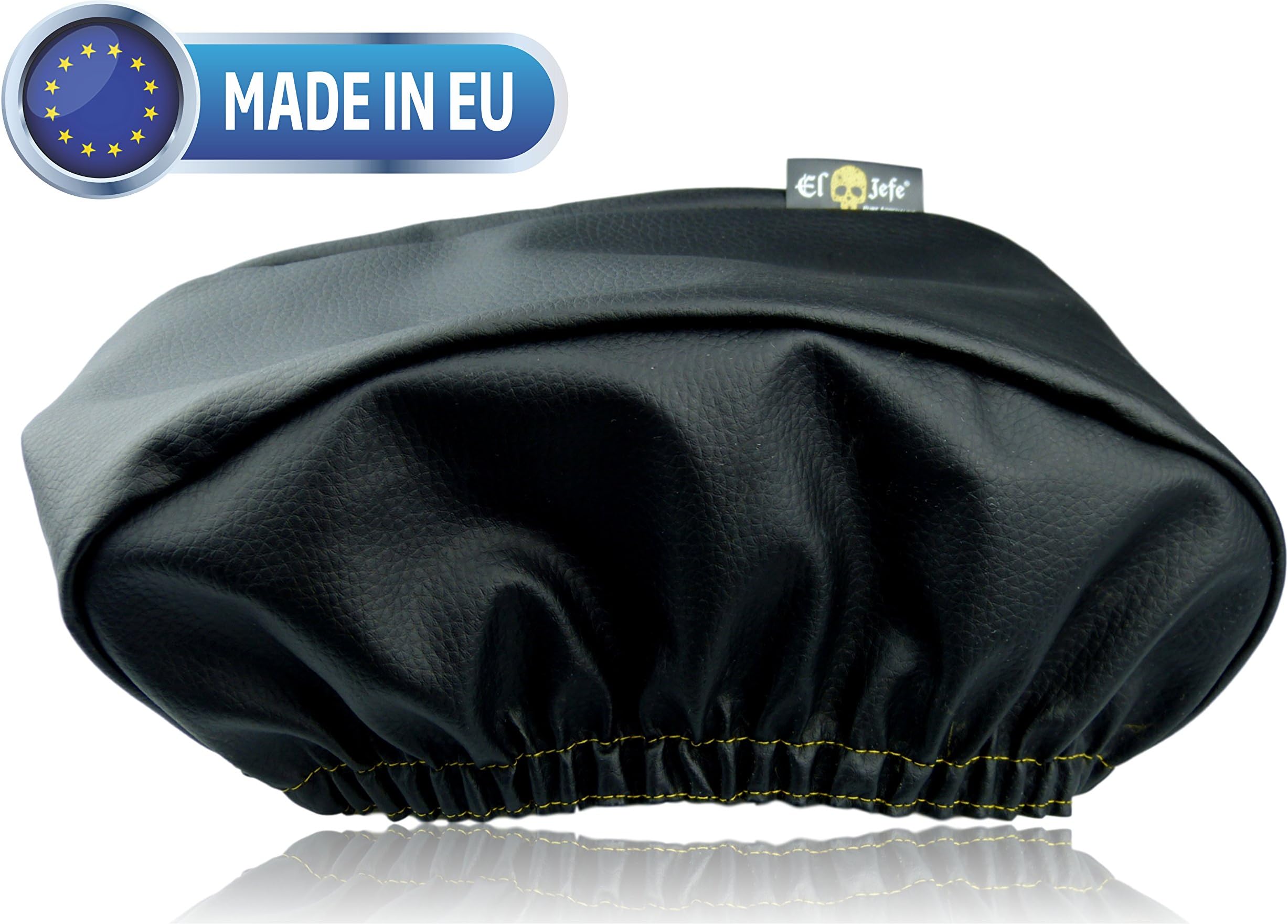 Premium Winch Cover By El Jefe | Dust-proof, Waterproof, UV & Mildew-Resistant Winch Protection Cover W/ Sewn-In Elastic Band | Ideal For Electric Winches Up To 17500 Lbs | 21.5"W x 9.5” H x 6.3” D (Black 3500 Lbs)