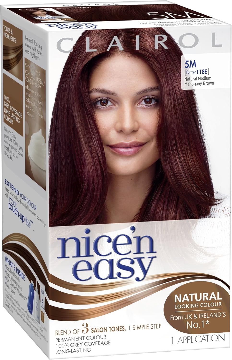 Nice N Easy Permanent Hair Colour 118e Natural Medium Mahogany