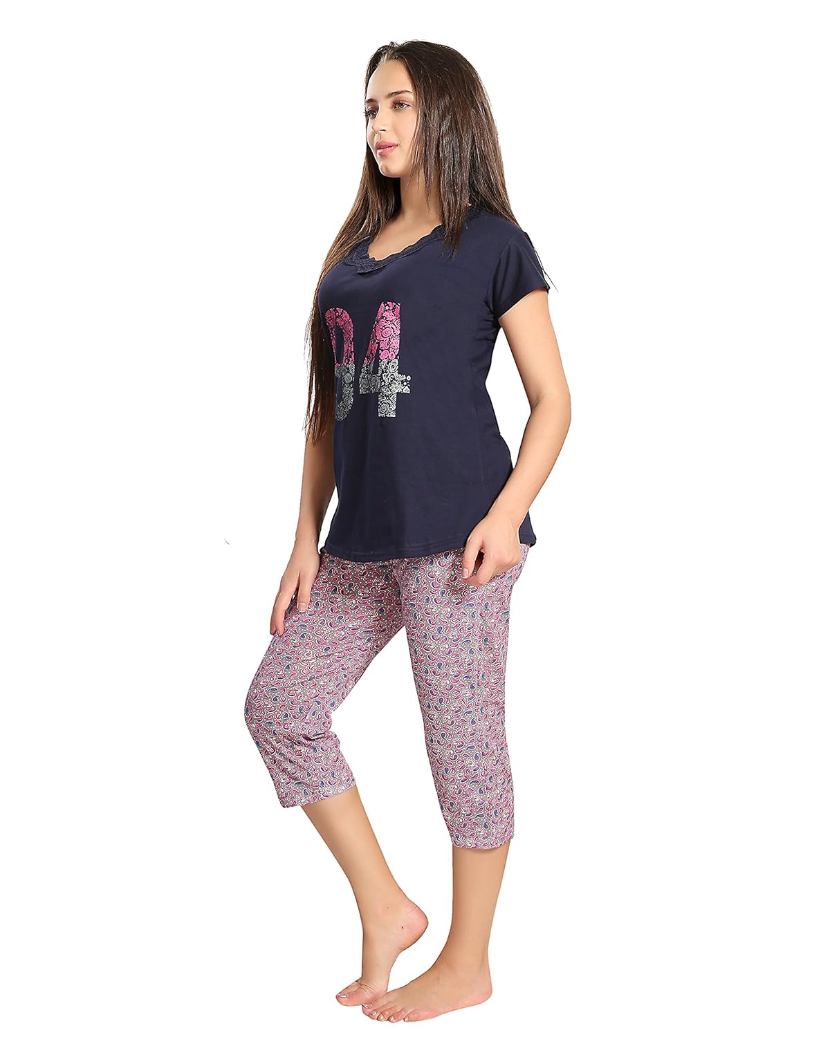 av2 women cotton top & capri set 2772