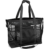 F-color Mesh Beach Bag Family - Large Tote Bag for Cruise Pool Toys Beach Vacation Essentials