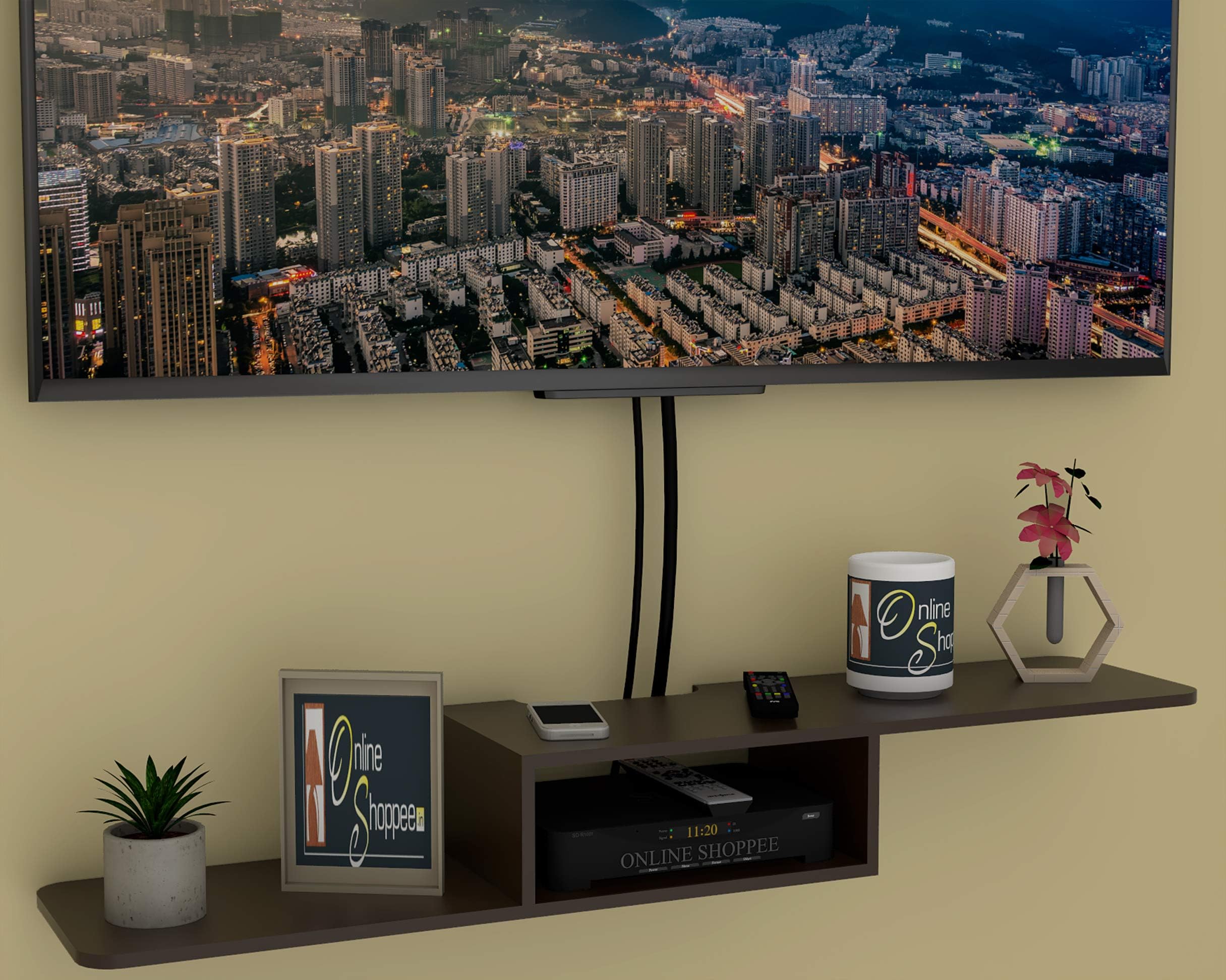 Onlineshoppee Telewizja Entertainment Unit Table with Set Top Box Stand