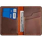 Turbosnail Leather for Men & Women Front Pocket Card Holder | Minimalist Wallet | Front Pocket Wallet | Leather Card Sleeve | Minimalist Handmade Card Holder (Brown)