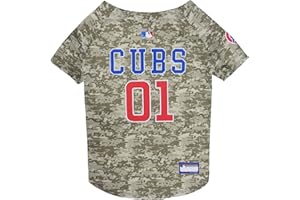 PETS FIRST MLB Jersey for Dogs - Chicago Cubs Hunting Jersey, X-Small. - MLB Team Logo Camouflage Pet Jersey.