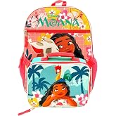 Disney 16" Backpack With Removable Lunch Box Set - 2 Piece Book Bag And Insulated Lunch Box Bundle (Moana)