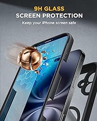 Miracase for iPhone 16 Case 6.1'', Full-Body Bumper
