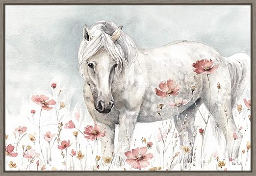 Amazon Com Framed Canvas Wall Art Print Home Wall Decor Canvas Art Wild Horses Ii By Lisa Audit Modern Decor Stretched Canvas Prints 23 25 X 16 00 In Home Kitchen