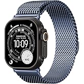 Magnetic Mesh Milanese Loop Compatible with Apple Watch Band 49mm 46mm 45mm 44mm 42mm 41mm 40mm 38mm Men Women, Stainless Steel Metal Strap for iWatch Ultra 3/2/1 Series 11 10 9 8 7 6 5 4 SE
