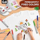 G4GADGET 8 Pack Colored Fabric Markers 4.8mm Bullet Tip Textile Pens view 8