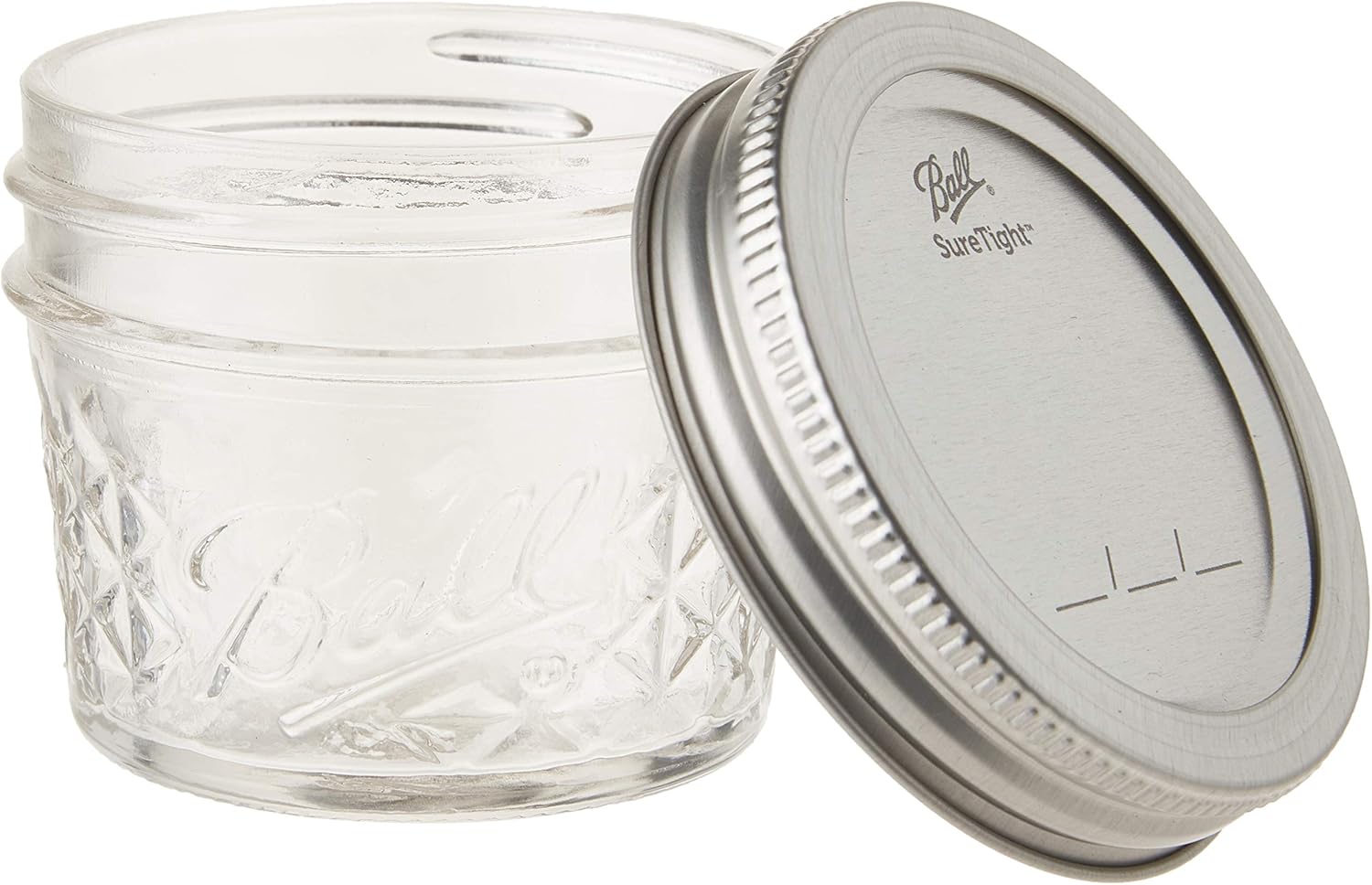 Ball 4Ounce Quilted Crystal Jelly Jars with Lids and Bands, Set of 122 Pack eBay