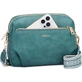 HILAEX Crossbody Bag for Women Vegan Leather Handbag Purse Anti Theft RFID | Stylish Designer Crossover Shoulder Bag Travel Daily| Wide Adjustable Shoulder Strap | Multi Pockets